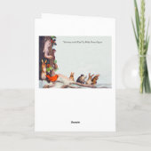 ワイルドクリスマスカードのかわいい電話 シーズンカード (裏面)