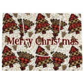 ワイルドクリスマスツリーラッピング紙 ラージペーパーバッグ (裏面)