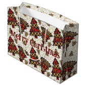 ワイルドクリスマスツリーラッピング紙 ラージペーパーバッグ (裏面アングル)