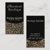 ワイルドクーガーアニマルプリントデザイナ化粧サロン 名刺 (正面/裏面)