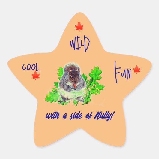 ワイルドクールおもしろいシール 星シール (正面)