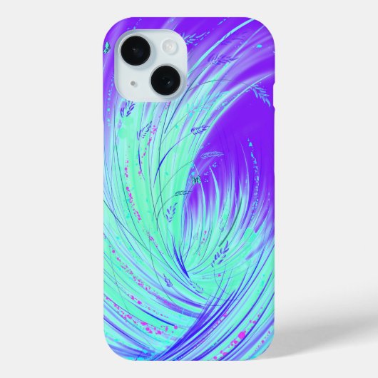ワイルドグラス&蝶iPhone 15ケース Case-Mate iPhoneケース (裏面)
