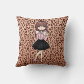 ワイルドグラムボスガールズヒョウグリッター装飾用クッション クッション (裏面)