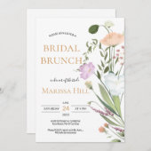 ワイルドグリーンの ブライダルシャワー ブランチ  招待状 (正面/裏面)