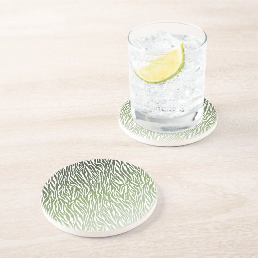 ワイルドグリーンゼブラ印グラデーション刷 コースター (側面)