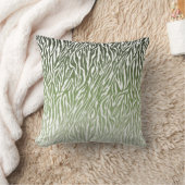 ワイルドグリーンゼブラ印刷 クッション (ブランケット)