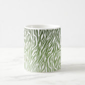 ワイルドグリーンゼブラ印刷 モーフィングマグカップ (中央)