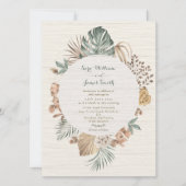 ワイルドグリーン結婚式招待状 シーズンカード (正面)