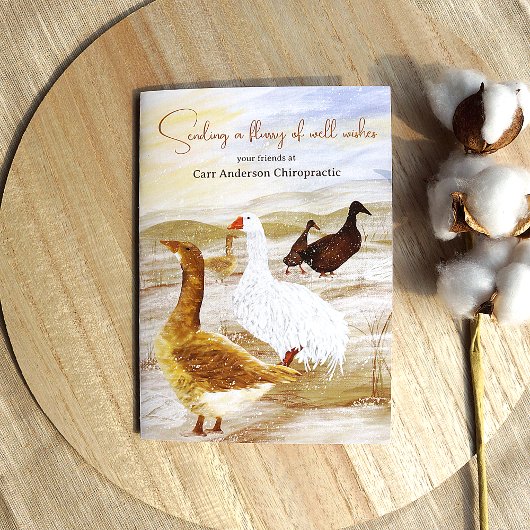 ワイルドゲーゼ、会社のロゴホリデークリスマスカード カード