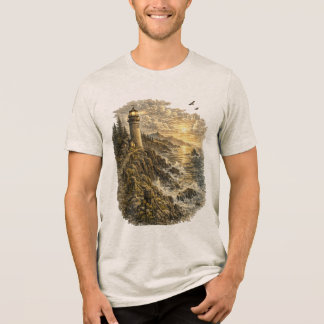 ワイルドコーストの灯台 – ビンテージ灯台 トライブレンドTシャツ