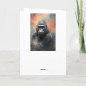 ワイルドゴリラポートレートハッピーバースデー カード (裏面)