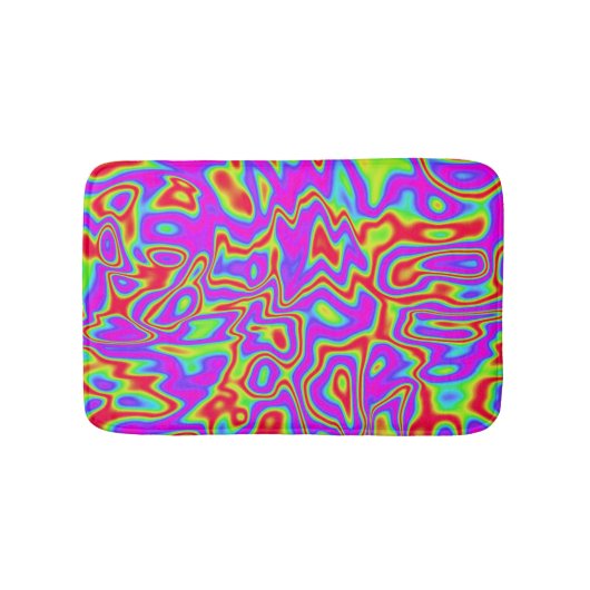 ワイルドサイケデリック液体カラー バスマット (正面)