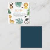 ワイルドサファリのベビー用の本 スクエア名刺 (正面/裏面)