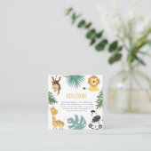 ワイルドサファリのベビー用の本 スクエア名刺 (スタンド正面)