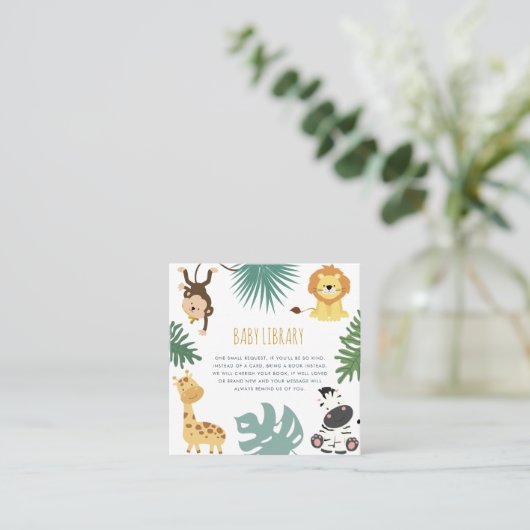 ワイルドサファリのベビー用の本 スクエア名刺 (スタンド正面)