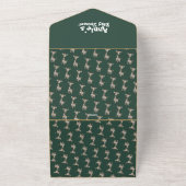 ワイルドサファリの冒険：赤ユニークちゃんシャワー オールインワン招待状 (外側)