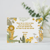 ワイルドサファリの子供の誕生日 サンキューカード (スタンド正面)