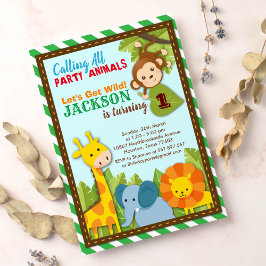 ワイルドサファリアドベンチャーバースデーにしよう 招待状