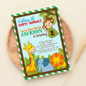 ワイルドサファリアドベンチャーバースデーにしよう 招待状