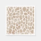 ワイルドサファリアニマルキリンプリント スタンダードカクテルナプキン (正面)