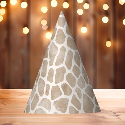 ワイルドサファリアニマルキリンプリント パーティーハット