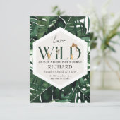 ワイルドサファリアニマルズバースデーパーティー 招待状 (スタンド正面)