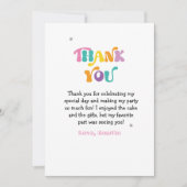 ワイルドサファリアニマルズピンク誕生日サンキューカード サンキューカード (正面)