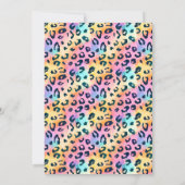 ワイルドサファリアニマルズピンク誕生日サンキューカード サンキューカード (裏面)