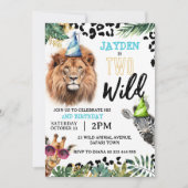 ワイルドサファリアニマルズ2nd誕生日パーティー 招待状 (正面)