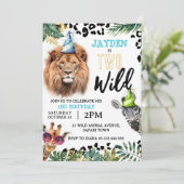 ワイルドサファリアニマルズ2nd誕生日パーティー 招待状 (スタンド正面)