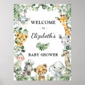 ワイルドサファリアニマルズ ラスティックグリーンベイビーウェルカム ポスター (正面)