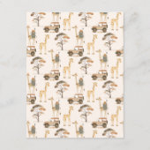 ワイルドサファリアニマルベビーシャワーアドバイスカード エンクロージャーカード (裏面)