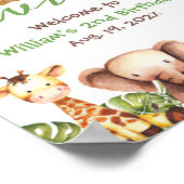 ワイルドサファリウェルカムフォトウッド2nd誕生日 ポスター (角)