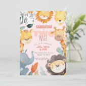 ワイルドサファリガールズセカンドセカンドピンク誕生日 招待状 (スタンド正面)