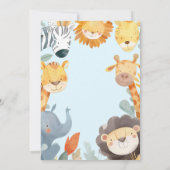 ワイルドサファリガールズセカンドセカンドピンク誕生日 招待状 (裏面)