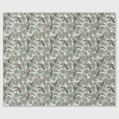 ワイルドサファリキリン動物の誕生日パーティー ラッピングペーパー (フラット)