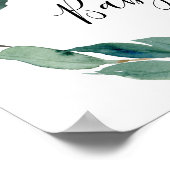 ワイルドサファリグリーンリースベビーシャワーウェルカム ポスター (角)