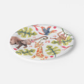 ワイルドサファリズー誕生日紙プレート ペーパープレート (アングル)