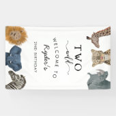 ワイルドサファリテーマボーイズバースデーバナー 横断幕 (横)