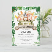 ワイルドサファリテーマ誕生日パーティー 招待状 (スタンド正面)