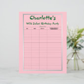 ワイルドサファリバースデーパーティーゲストリスト (スタンド正面)