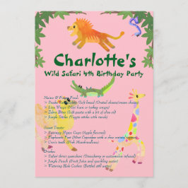 ワイルドサファリバースデーパーティー メニュー
