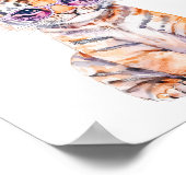 ワイルドサファリパーティータイガーアニマルズ誕生日 ポスター (角)