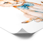 ワイルドサファリパーティーライオンアニマルズ誕生日 ポスター (角)