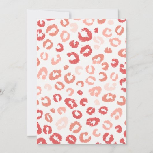 ワイルドサファリピンクと金ゴールド2歳 招待状 (裏面)