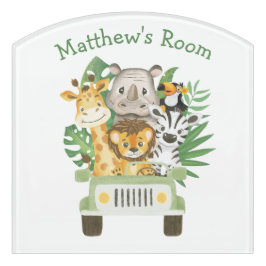 ワイルドサファリベビーアニマルズウッドランドフォレスト ドアサイン