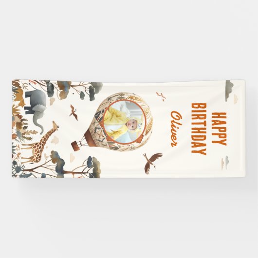 ワイルドサファリホットエアバルーン写真 横断幕 (横)