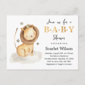 ワイルドサファリライオンキングベビー翔招待状はがき ポストカード (正面)