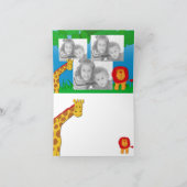 ワイルドサファリ写真テンプレートサンキューカード サンキューカード (内部)