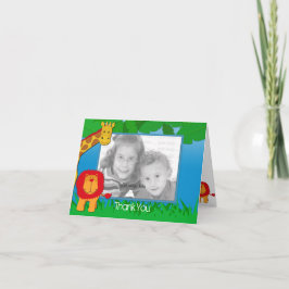 ワイルドサファリ写真テンプレートサンキューカード サンキューカード